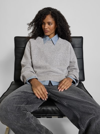 Closed Woll-Pullover mit breitem Bund Mittelgrau 3