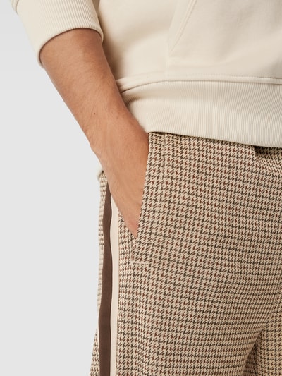 Gant Hose mit Allover-Muster Modell 'Houndstooth' Hellbraun 3