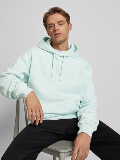 CHAMPION Hoodie mit Label-Stitching Hellblau 3