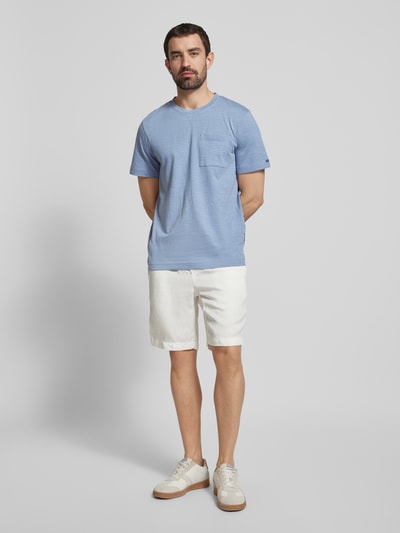 Tom Tailor Regular fit T-shirt van katoenmix Rookblauw - 1