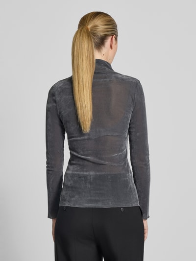 Luisa Cerano Longsleeve mit Stehkragen Hellgrau 5