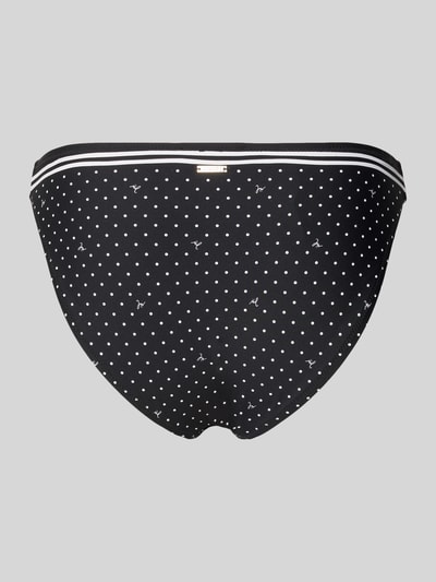 Produktfoto, Bikini-Slip im Allover-Look Modell 'Brismar Beach' von JOOP! Collection, schwarz-weiß gepunktet, elastischer Bund, Material-Mix mit Stretch-Anteil, körpernahe Passform.
