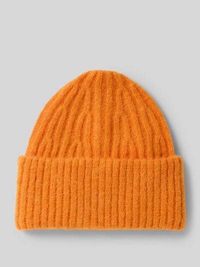 American Vintage Gebreide muts met brede band, model 'EAST' Oranje - 1