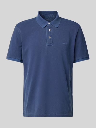 Gant Regular Fit Poloshirt von Label-Stitching Modell 'SUNFADED' Royal 2