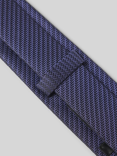 OLYMP Zijden stropdas met labeldetail aan de achterkant Paars - 3