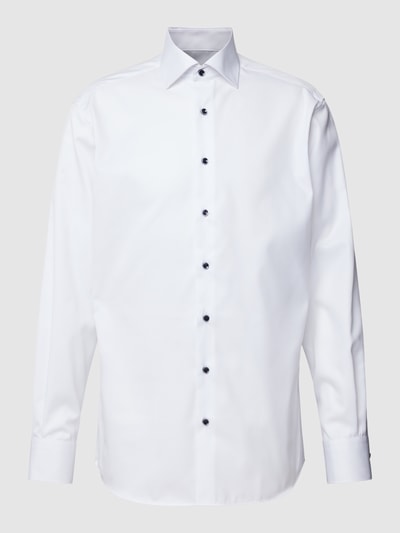 Eterna Regular Fit Business-Hemd aus reiner Baumwolle mit Knopfleiste Weiss 2