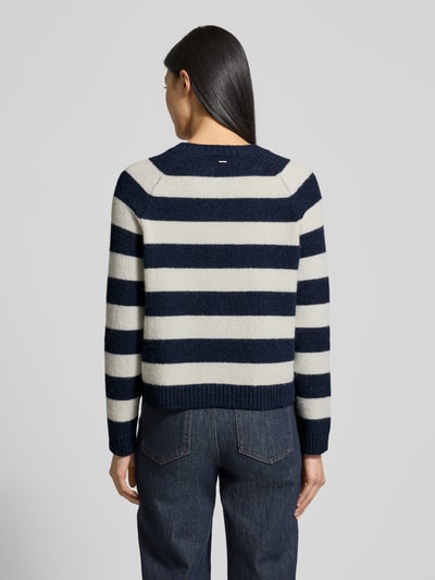 BOSS Regular Fit Strickpullover aus Alpaka-Mix Modell 'FEBISAN' Marine 5