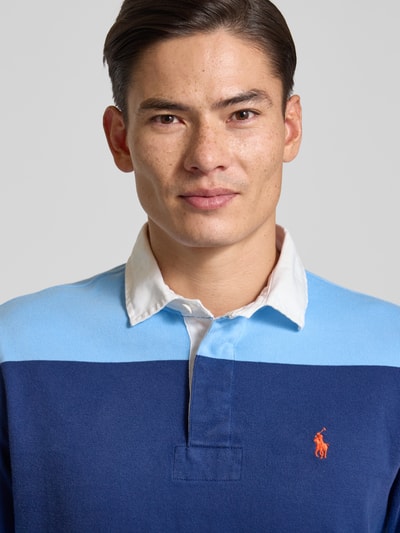 Polo Ralph Lauren Sweatshirt mit Polokragen und Label-Stitching Hellblau 3