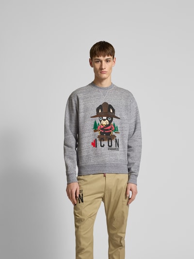 Dsquared2 Sweatshirt mit Label-Print Mittelgrau 4