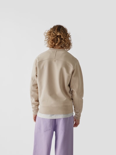 AMI PARIS Sweatshirt mit Label-Stitching Beige 5