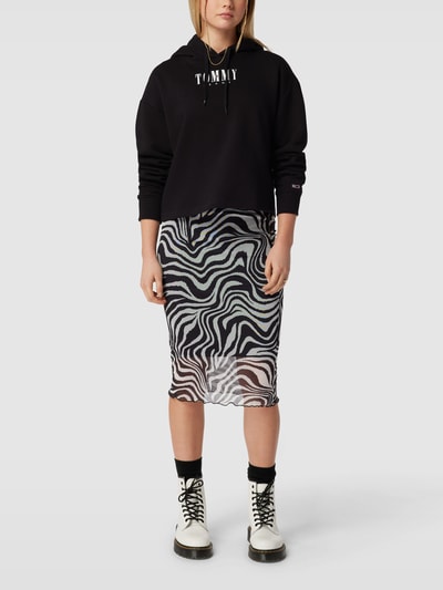 Tommy Jeans Hoodie mit Label-Print Schwarz 1