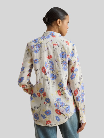 Lauren Ralph Lauren Bluzka koszulowa o kroju relaxed fit z czystego lnu Écru melanż 5