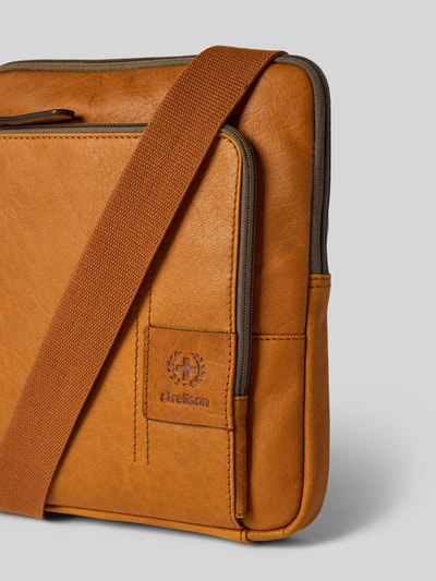 Strellson Schoudertas van echt leer, model 'BRIAN' Cognac - 3