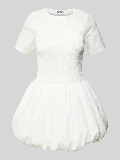 Amy Lynn Cocktailkleid mit Smok-Details Modell 'Eleonor' Weiss 2
