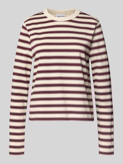 JAKE*S STUDIO WOMAN Shirt met lange mouwen en geribde ronde hals Kersenrood - 2