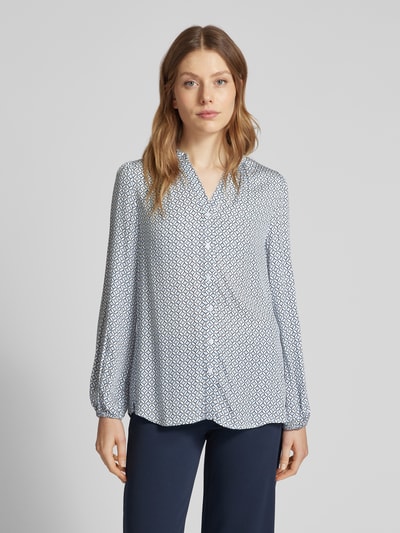 More & More Blouse van viscose met tuniekkraag Bleu - 4