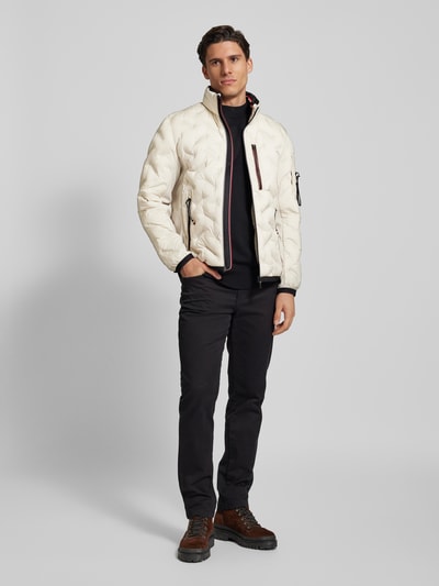 Tom Tailor Regular Fit Funktionsjacke mit abnehmbarer Kapuze Offwhite 1