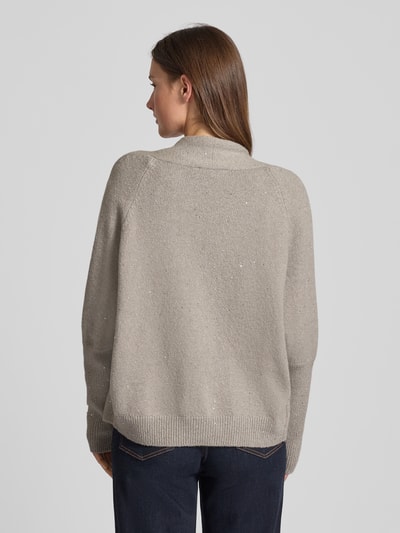 monari Loose Fit Cardigan mit Woll-Anteil Taupe 5