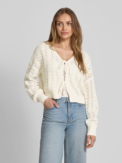 GUESS Strickjacke mit Schnürverschluss Offwhite 4