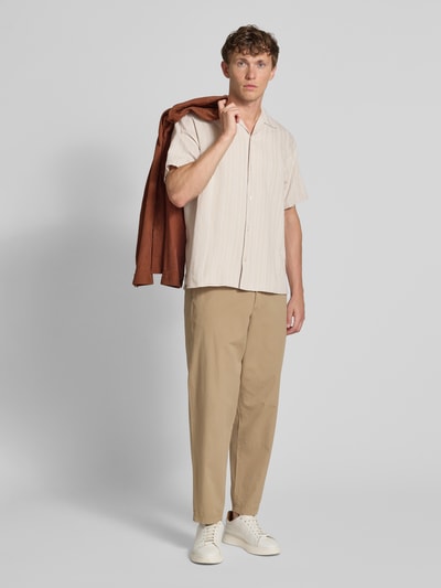 Jack & Jones Premium Regular fit vrijetijdsoverhemd van katoenmix met linnen, model 'MONTANA' Beige - 1