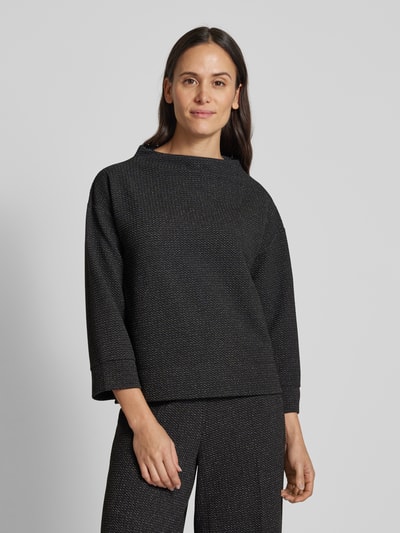 OPUS Pullover mit Strukturmuster Modell 'Gesche' Black 4