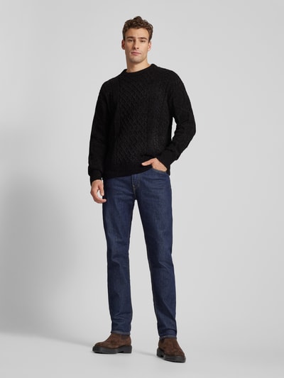 Scotch & Soda Gebreide pullover met ronde hals Zwart - 1