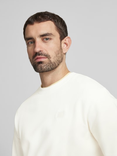 Scotch & Soda Sweatshirt mit gerippten Abschlüssen Offwhite 3