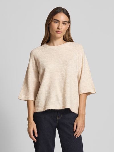 Soyaconcept Strickpullover mit 1/2-Arm Modell 'ORLEAN' Ecru Melange 4