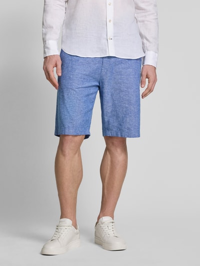 Tom Tailor Denim Relaxed Fit Chinoshorts aus Leinen-Baumwoll-Mix Hellblau Melange 4