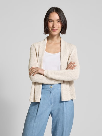 monari Cardigan mit gerippten Abschlüssen Beige 4