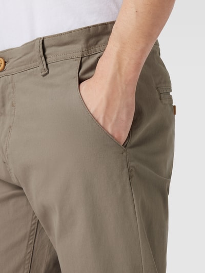 Blend Chino met Franse steekzakken, model 'NATAN' Middengrijs - 3