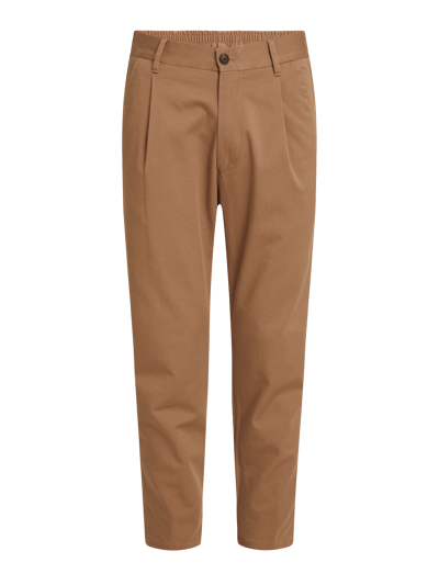 JOOP! Collection Loose Fit Bundfaltenhose mit Stretch-Anteil Modell 'Lead-T' Beige 1