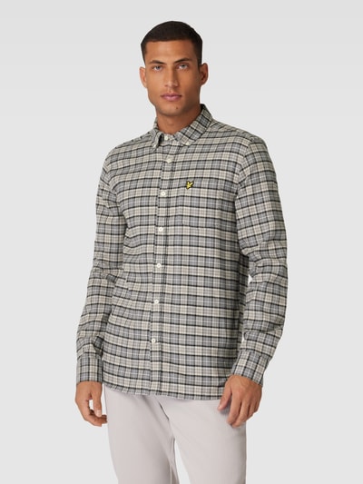 Lyle & Scott Freizeithemd mit Karomuster Modell 'Check' Beige 4