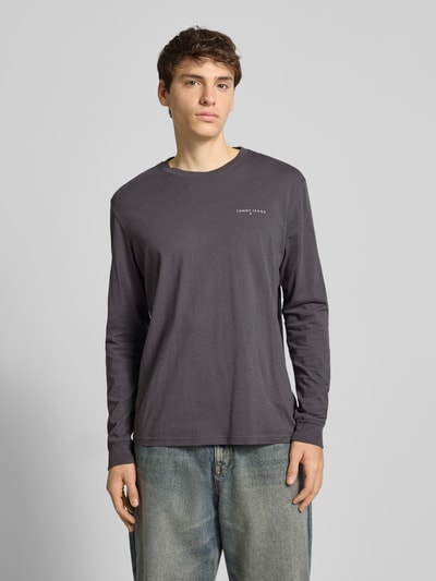 Tommy Jeans Slim fit shirt met lange mouwen van puur katoen Antraciet - 4