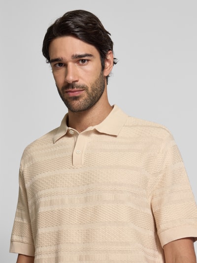 SELECTED HOMME Relaxed fit poloshirt van puur katoen, model 'FOAM' Beige - 3