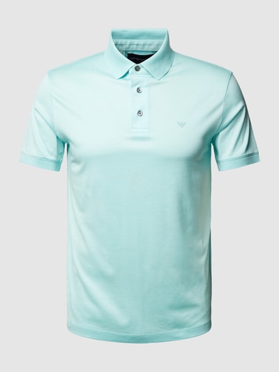 Emporio Armani Poloshirt met labeldetail Aquablauw - 2