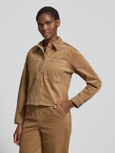 MSCH Copenhagen Hemdbluse mit Druckknopfleiste Modell 'Arcelle' Cognac 4