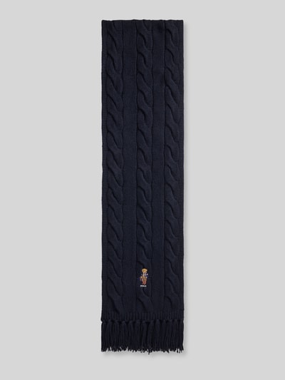 Polo Ralph Lauren Schal aus Woll-Mix mit Polo-BEAR-Motiv Marine 3