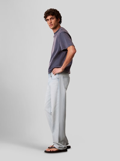 Calvin Klein Jeans straight fit jeans van puur katoen in 5-pocket-design Lichtblauw - 1