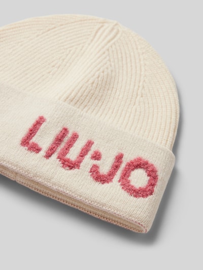 Liu Jo White Beanie im Set mit Schal Rosa 2