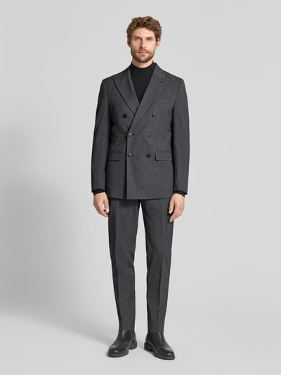 Selected Slim Fit Anzug aus Viskosemix Dunkelgrau 1