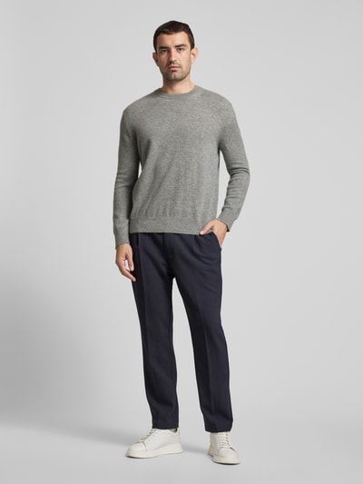 Gant Gebreide pullover van kasjmier met ronde hals Donkergrijs gemêleerd - 1