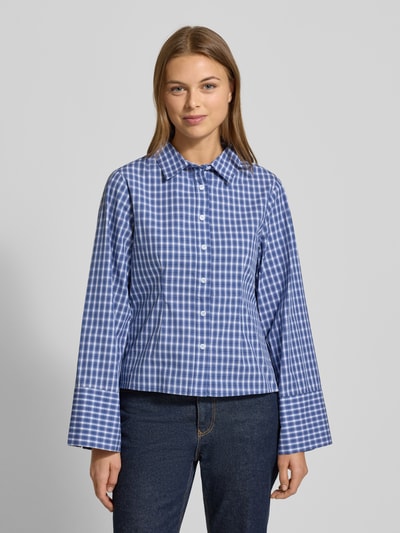 Neo Noir Bluzka koszulowa z listwą guzikową Ciemnoniebieski 4