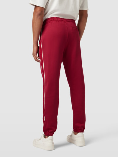 Tommy Hilfiger Sweatpants met labelstitching Kersenrood - 5