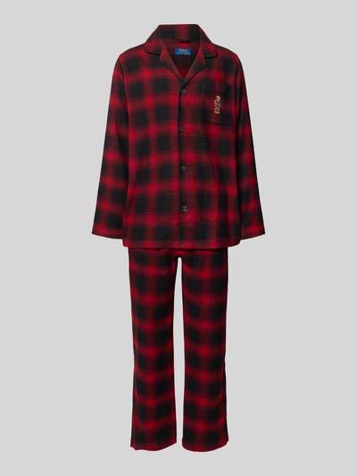 Polo Ralph Lauren Underwear Pyjama mit Stitching als Geschenkset Rot 1