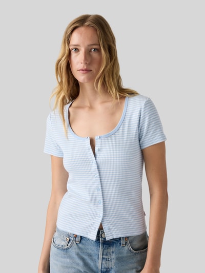 Levi's® Slim Fit T-Shirt aus Baumwoll-Mix Modell 'AUSTEN' Hellblau Melange 1