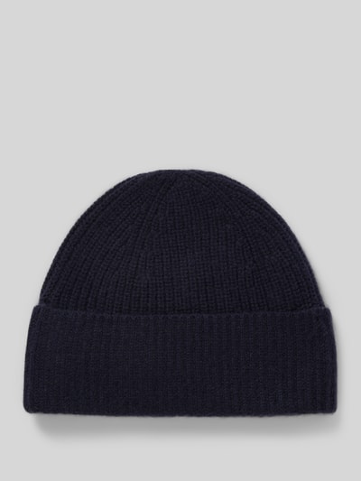 MCNEAL Strickmütze aus Kaschmir mit breitem Umschlag Marine 1