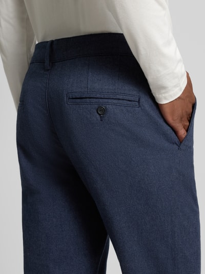 SELECTED HOMME Chinosy o kroju slim fit z mieszanki bawełny model ‘175 BRUSHED’ Granatowy 3