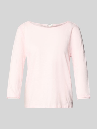 s.Oliver RED LABEL Krój regular fit koszulka z rękawem 3/4 z czystej bawełny Różowy 2