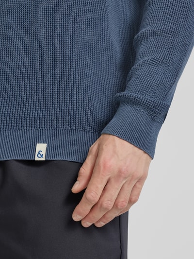 Colours & Sons Gebreide pullover met ribboorden Blauw - 3